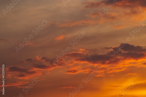 View of clouds at sunrise on the beautiful Panrita Lopi beach. © Bayu