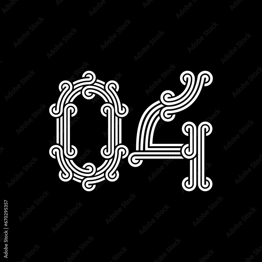 the logo consists of the number 4 and 0 combined. Outline and elegant. the logo consists of the number 4 and 0 combined. Outline and elegant.