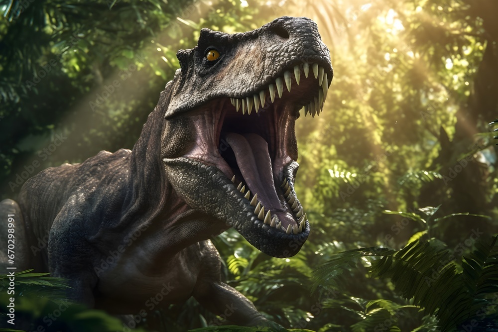 Obraz premium 迫力のある恐竜のイラスト
