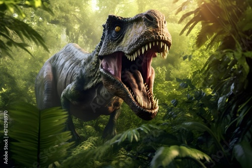 迫力のある恐竜のイラスト © CrioStudio