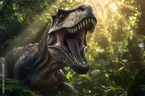 迫力のある恐竜のイラスト © CrioStudio