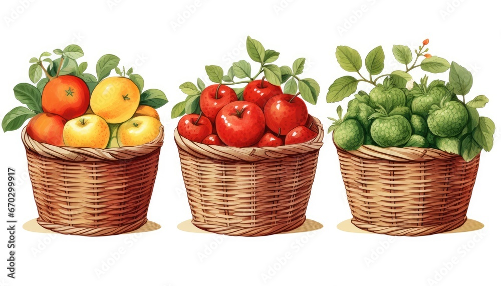 Diverse Fruit & Flower Baskets