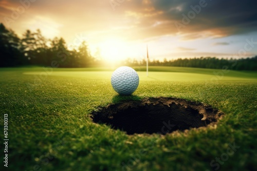 hole Ball Golf action active blank bunker caddie calm club compete competition country course day drive driver game gear golfer grass green hobby landscape leisure nature outdoors play player practi photo