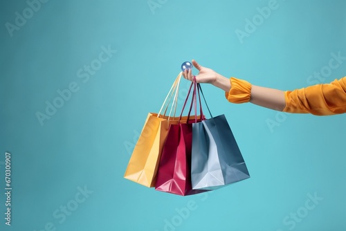 template background blue bags shopping colorful many holding hand female activity advertisement bag boutique brand buy casual attire clothes colourful credit client delivery discount