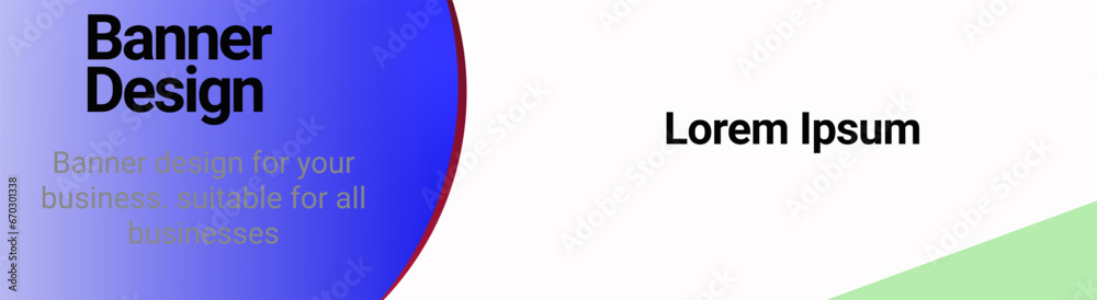 Banner design for business on white and blue background Banner design for business on white and blue background