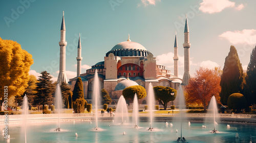 Sultanahmet Square: Unveiling the Treasures of Istanbul's Historic Peninsula background ai generated photo