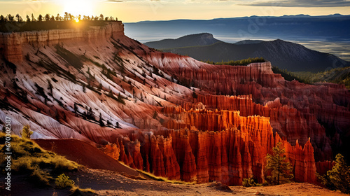 Preserving Natural Beauty: Cedar Breaks National Monument's Role in Conservation background ai generated