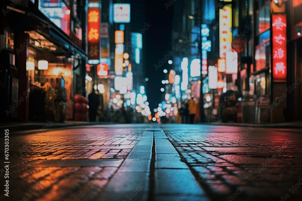 photography street time night tokyo view macro architecture asia asian attraction avenue billboard bokeh building business citizenship city landscape commercial cross crosswalk crowd - obrazy, fototapety, plakaty 