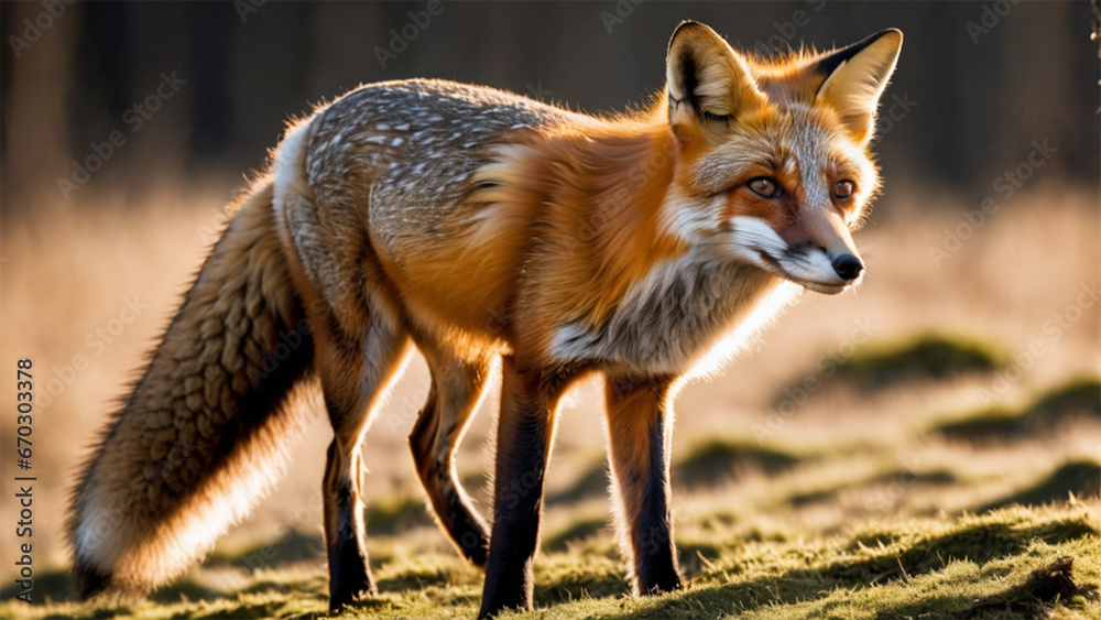 wildlife photography of a fox