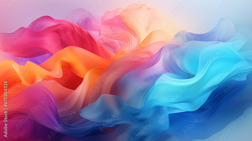 colorful, abstract motions, back background - Generative AI colorful, abstract motions, back background - Generative AI