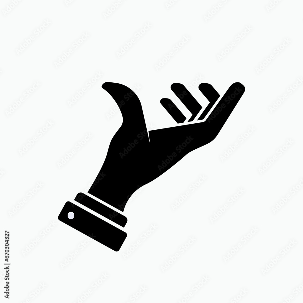 Palm Hand Icon.Raising Hands Icon. Getting, Receiving - Vector Logo Template. Palm Hand Icon.Raising Hands Icon. Getting, Receiving - Vector Logo Template.