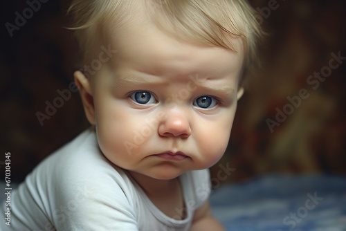 baby stern serious portrait  baby children portrait little stern face children military boy soldier cute childhood serious children white beautiful young person caucasian angry room people photo
