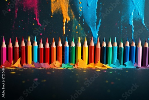 background school Back drawing blackboard crayons Colorful black education supply ruler study stationery to colours chalk art white board closeup colourful design empty blue red texture