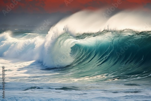 wave cresting bay extreme hawaii kauai maui oahu ocean pipeline shore sport surf surfer surfing water photo