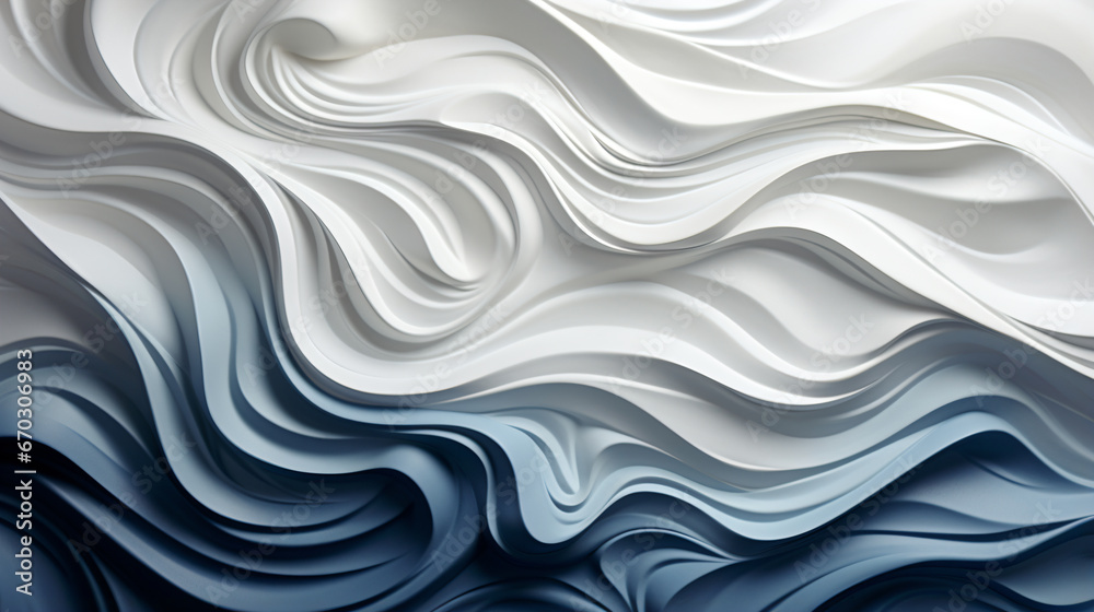 wave pattern white paper texture - Generative AI wave pattern white paper texture - Generative AI