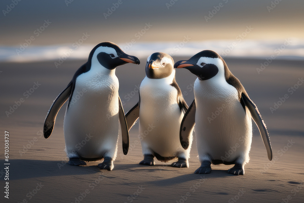 Obraz premium wildlife photography of penguins
