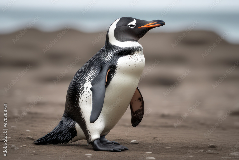 Naklejka premium wildlife photography of penguins