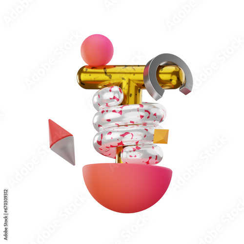 10 Abstract Geometric  3D Illustrations