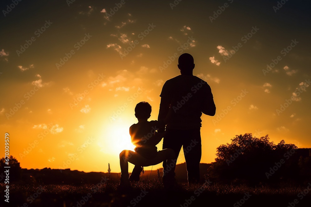 time sunset park playing son father  children day fly fun travel boy walking freedom people sun holiday maker family sunset children silhouette couple man vacation sport son hiking