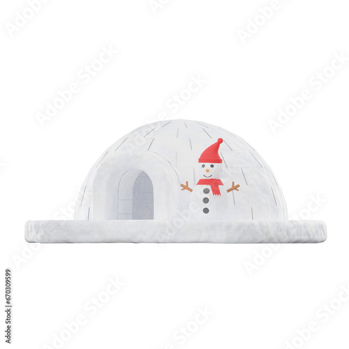 Igloo Winter 3D Illustrations