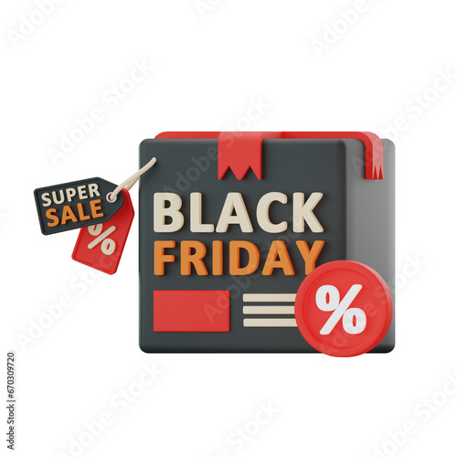 Discount Package Black Friday 3D Illustrations