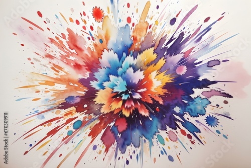 watercolor explosion background, created by ai generated