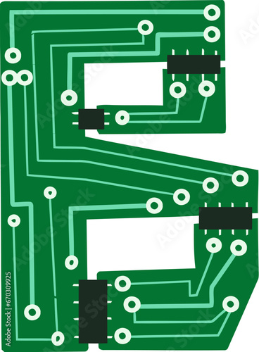 Circuit Board Letter B