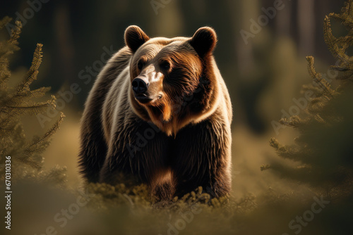 wildlife photography of brown bears
