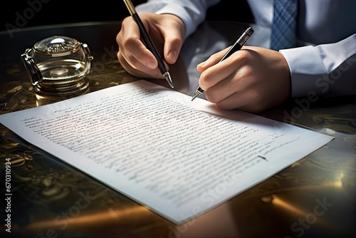 contract Business paper pen agreements signs legal form deal corporate hand lawyer paperwork closeup signature male law work people success white businessman collaboration write office desk finance photo