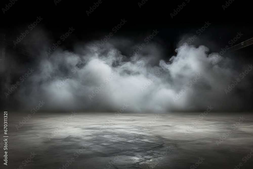 background smoke floor concrete dark room game halloween sport texture abstract building cement closeup concert damage decoration design dirty drama empty entertainment event exhibition festival gri - obrazy, fototapety, plakaty 