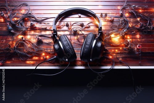 headphones dj background studio music art free earphones download house player musical note sound white design style melody modern symbol key listening listen treble technology abstract