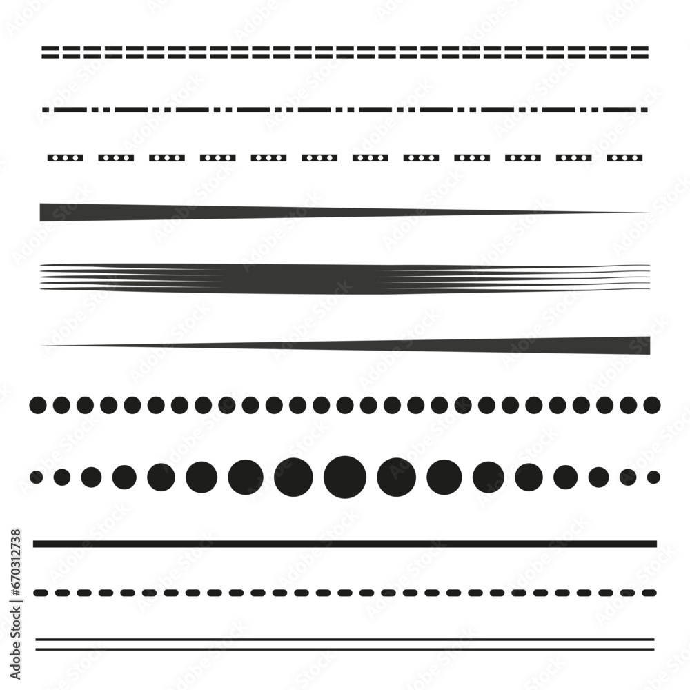 Collection of dividers line. Vector illustration. EPS10. Collection of dividers line. Vector illustration. EPS10.