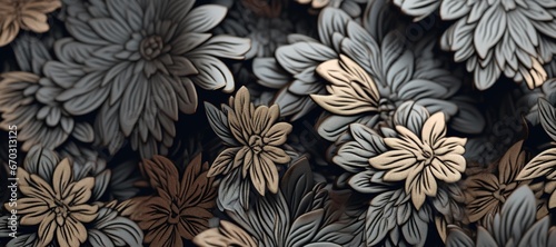 floral motif background, flower, pattern