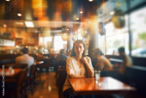 bokeh background blur restaurant customer eatery cafes blurred hot drink shop people abstract light vintage interior blurry client table chair food window business lifestyle white dinner © akkash jpg