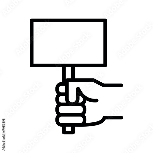 protest sign icon