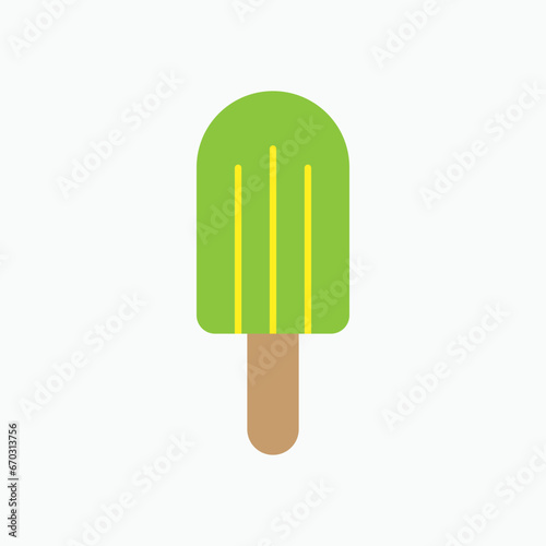 Ice Cream Icon. Symbol of Soft Frozen Food Made with Sweetened and Flavored Milk Fat.