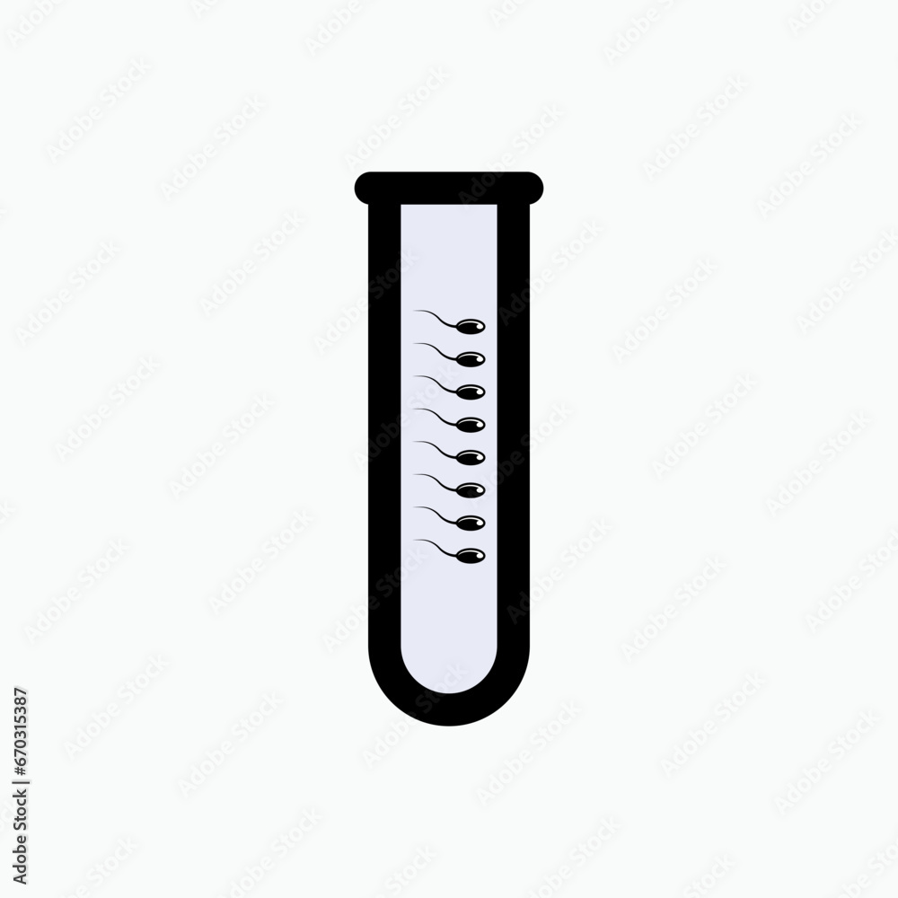 Insemination Icon. Sperm Donor, Laboratory Element Symbol - Vector. Insemination Icon. Sperm Donor, Laboratory Element Symbol - Vector.