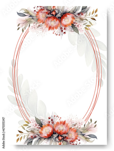 Beautiful pech calendula invitation card template