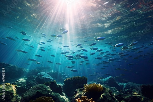 water transparent life Sea ocean fish school view Underwater animal deep aquatic atoll background bali barrier beautiful blue bright caribbean coral depth dive ecosystem egypt exotic great photo