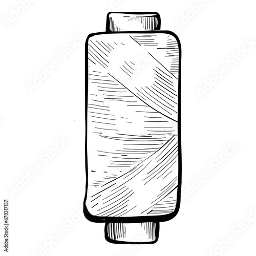 thread hand drawn