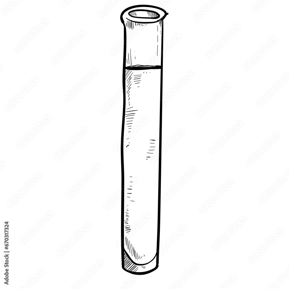 flasks beakers hand drawn