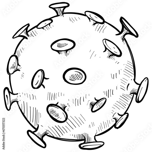 virus hand drawn