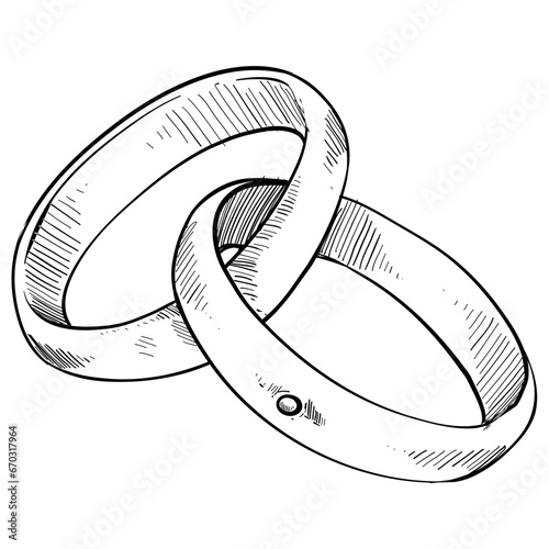 ring hand drawn