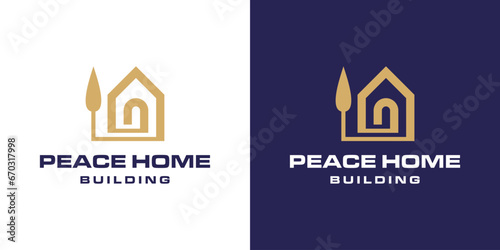 Peace Home Logo Simple Minimalist