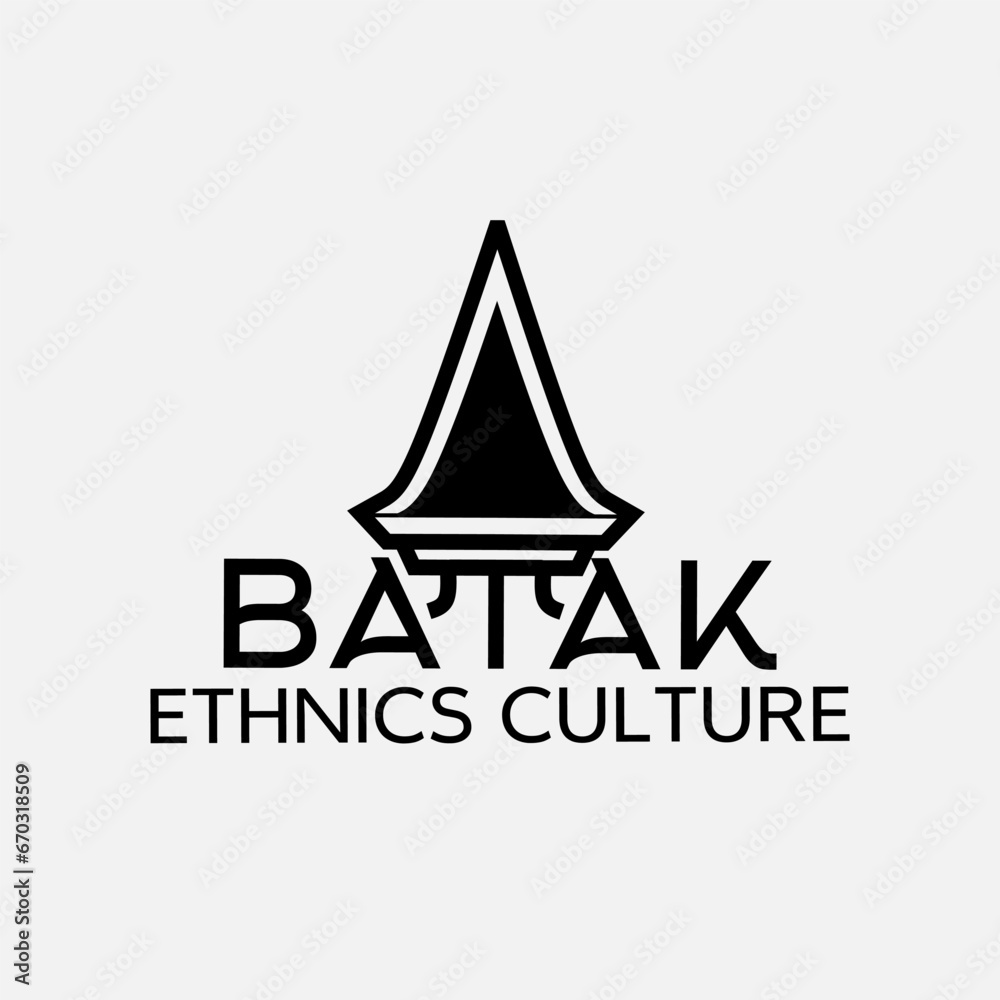 Indonesian batak house building asian house line pop Art colorful design vector Indonesian batak house building asian house line pop Art colorful design vector