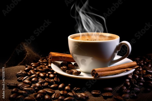black isolated coffee hot drink dark smoke shop bean cup aroma vintage texture antique art background shabby border breakfast brown cafes caffeine close closeup copy space decoration