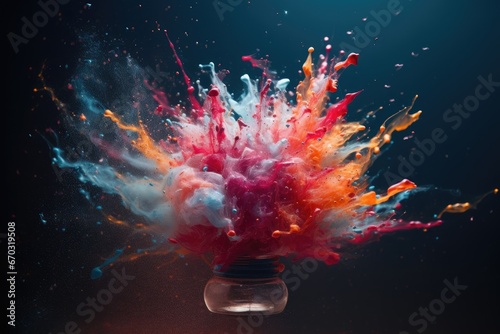 explosion glass detail light bulb glasses electricity electric energy power explode broken filament idea lamp concept creative background abstract destruction invention dark technology