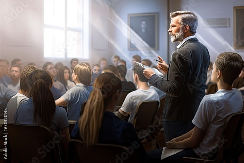 notes making lecture listening Students university hall lecturing Speaker talk prof student speech seminar education lesson academic faculty college academy instructing conference photo