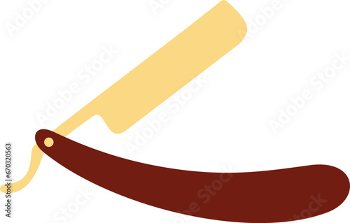 Folding shaving knife illustration