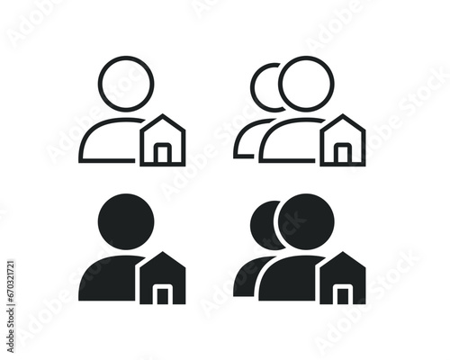 People home icon. Illustration vector
